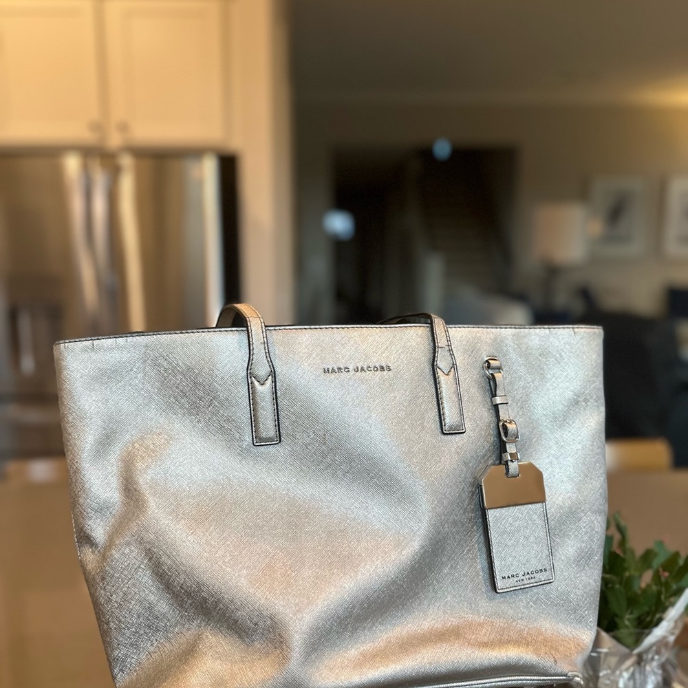 Marc Jacobs Silver Tote Bag